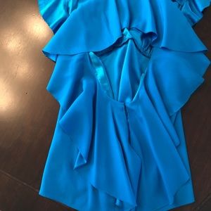 BEBE stunning Blue silk blouse XS